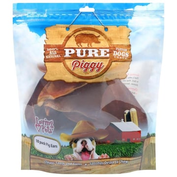 Pure Piggy Dog Treats, Pig Ears, 10 Pack