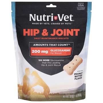 Nutri-Vet Dog Treats, Daily Maintenance Biscuits, Hip & Joint, Peanut Butter Flavor