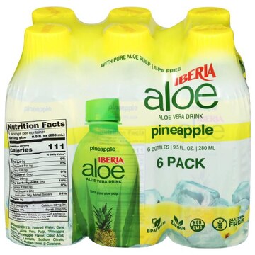 Iberia 6 Pack Pineapple Aloe Vera Drink
