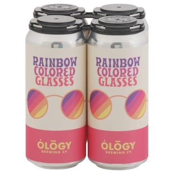 Ology Brewing Co Beer, Rainbow Colored Glasses