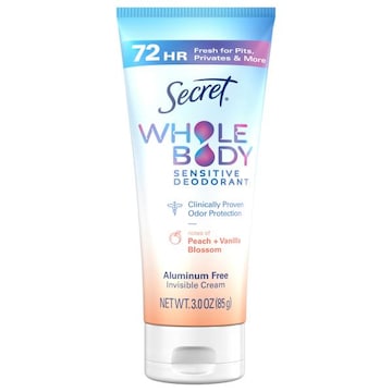 Secret Whole Body Sensitive Aluminum Free Peach + Vanilla Blossom Deodorant