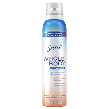 Secret Whole Body Cooling Notes of Peach + Vanilla Blossom Deodorant Body Spray