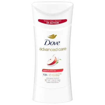 Dove Advanced Care Antiperspirant Deodorant, 72H, Apple & White Tea