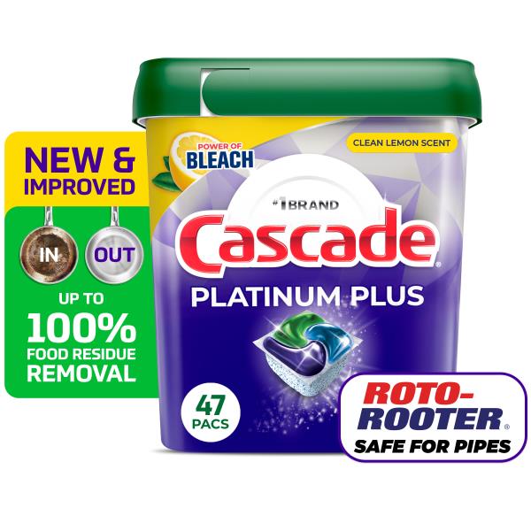 Cascade Platinum Plus Dishwasher Detergent, Clean Lemon Scent Publix