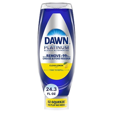 Dawn Platinum Bleach Alternative EZ-Squeeze Dish Soap, Clean Lemon, 24.3 Fl Oz