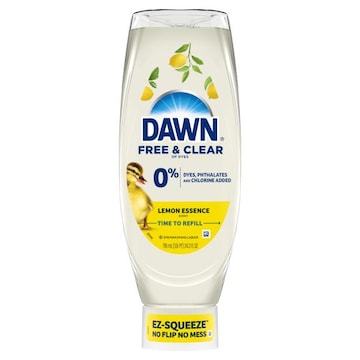 Dawn Free & Clear EZ-Squeeze Dish Soap, Lemon, 24.3 Fl Oz
