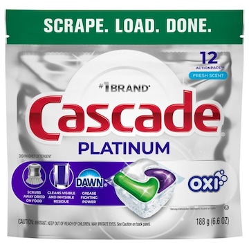 Cascade Platinum Dishwasher Detergent, Fresh Scent, Actionpacs