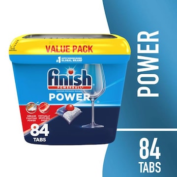 Finish Finish Power Dishwasher Detergent, Premium Dishwashing Tablets, 84 ct