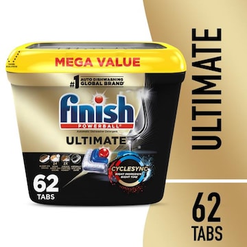 Finish Finish Ultimate Dishwasher Detergent, Premium Dishwashing Tablets, 62 ct