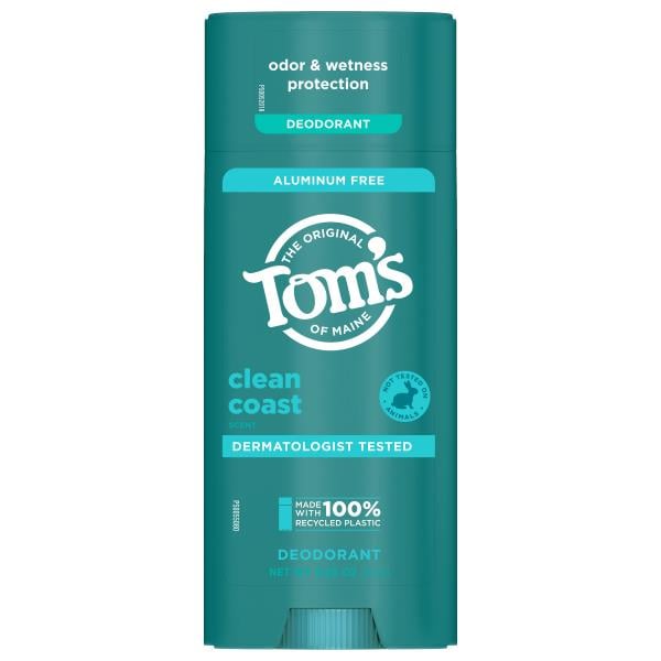Tom's of Maine Deodorant, Clean Coast Scent, Aluminum Free
