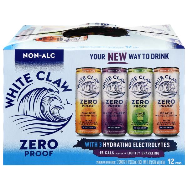 White Claw Non-Alc Zero Proof Lightly Sparkling Assorted Sparkling