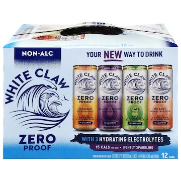 White Claw Non-Alc Zero Proof Lightly Sparkling Assorted Sparkling Water