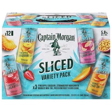 Captain Morgan Sliced Premium Assorted Variety Pack Malt Beverage