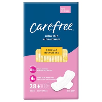 Care Free Pads, with Wings, Ultra Thin, Regular