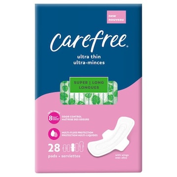 Care Free Pads, with Wings, Ultra Thin, Super Long