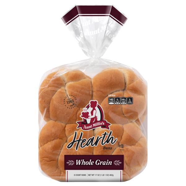 Aunt Millie's Hearth Hamburger Buns, Whole Grain Publix Super Markets
