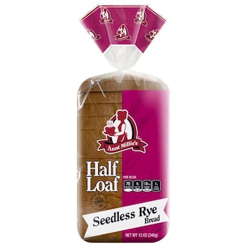 Aunt Millie's Bread, Seedless Rye, Half Loaf