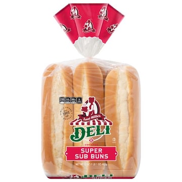 Aunt Millie's Deli Buns, Super Subs, Enriched