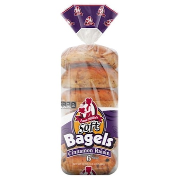 Aunt Millie's Bagels, Cinnamon Raisin, Soft, Sliced