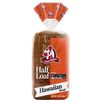 Aunt Millie's Bread, Hawaiian, Half Loaf
