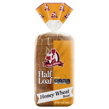 Aunt Millie's Bread, Honey Wheat, Half Loaf