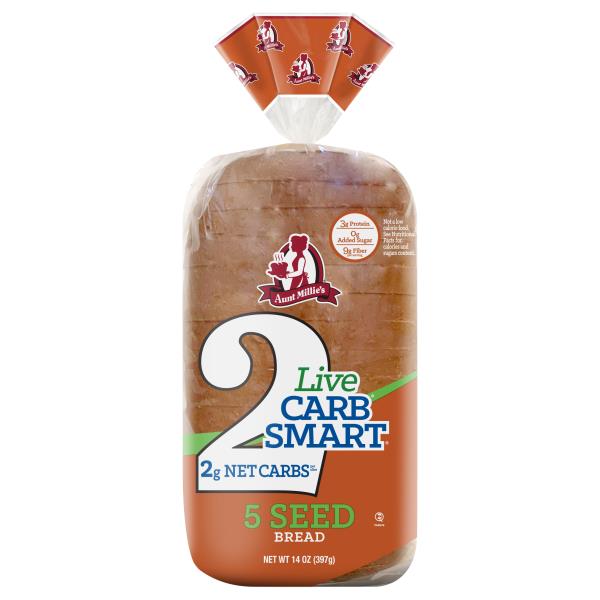 Aunt Millie's Live Carb Smart Bread, 5 Seed Publix Super Markets
