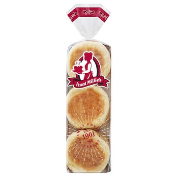 Aunt Millie's Live Carb Smart English Muffins, Fork Split