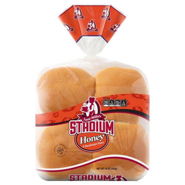 Aunt Millie's Hamburger Buns, Honey, Stadium | Publix Super Markets