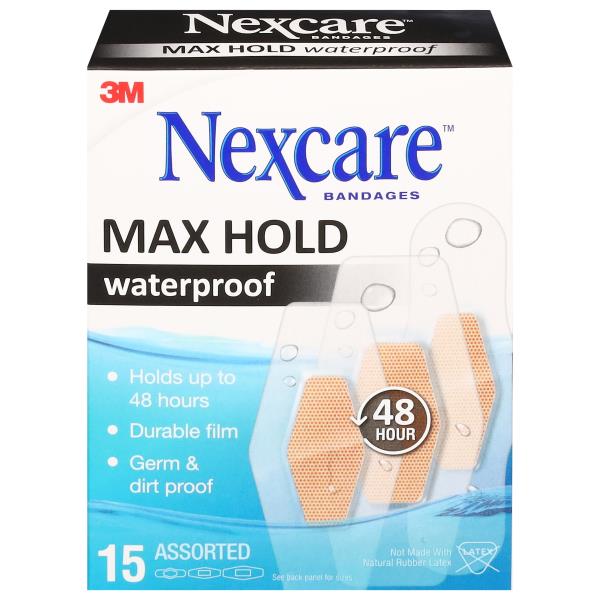 Nexcare Bandages, Max Hold, Waterproof, Assorted | Publix Super