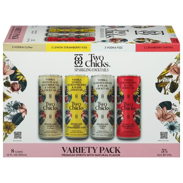 Two Chicks Vodka, Sparkling Cocktails, Variety Pack Publix Super Markets