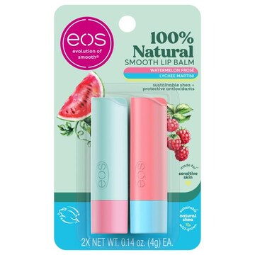 EOS Lip Balm, Watermelon Frose/Lychee Martini, 100% Natural