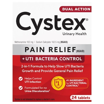 Cystex Pain Relief (NSAID), +UTI Bacteria Control