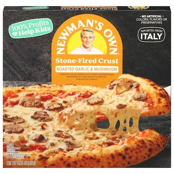 Newman's Own Pizza, Stone-Fired Crust, Roasted Garlic & Mushroom