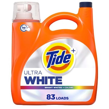 Tide Ultra White Liquid Laundry Detergent, 117 fl oz, 83 Loads