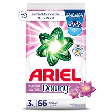 Ariel with a Touch of Downy Freshness, Powder Laundry Detergent, 3.0 kg, 66