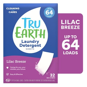 Tru Earth Eco-Strips Laundry Detergent Sheets, Lilac Breeze, 32-Strips