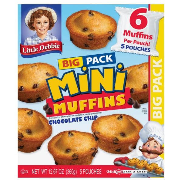 Little Debbie MUFFINS, CHOCOLATE CHIP, MINI, BIG PACK | Publix Super ...