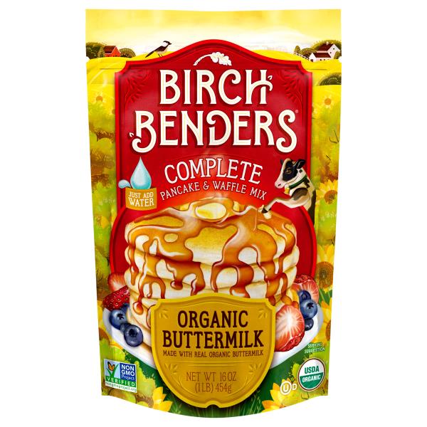 Birch Benders Pancake & Waffle Mix, Organic, Buttermilk, Complete