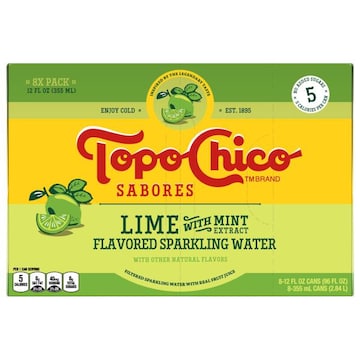 Topo Chico Sparkling Water, Lime with Mint Extract
