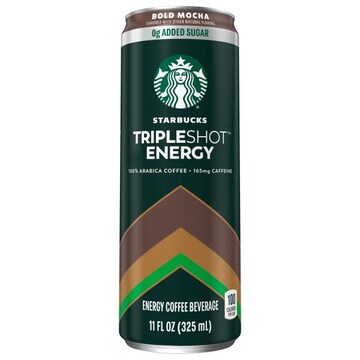 Starbucks Tripleshot Energy 165 mg Caffeine Bold Mocha Energy Coffee Beverage