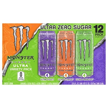 Monster Energy Variety Pack Ultra Violet/Ultra Sunrise/Ultra Paradise Zero Sugar Energy Drink