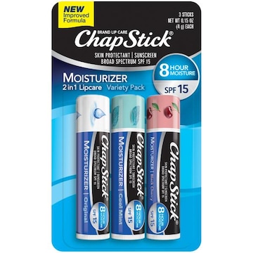 ChapStick Ecomm Moisturizer Lip Balm Set, 3 ct