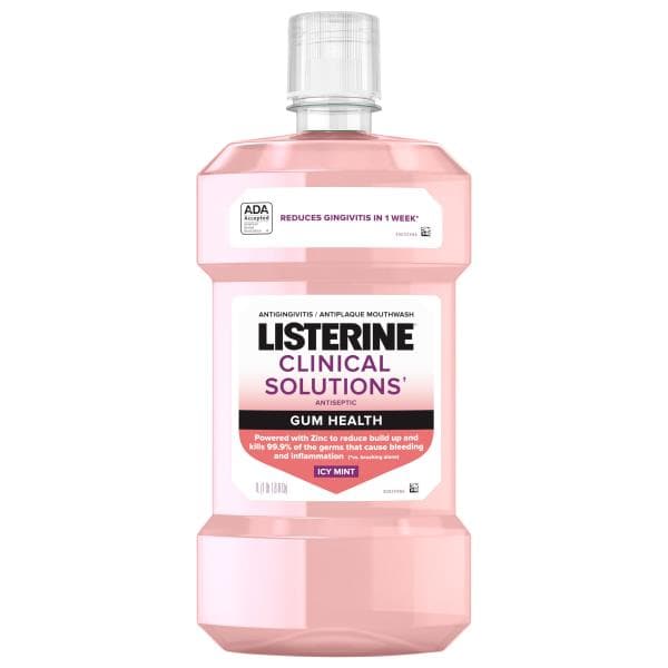 Listerine Clinical Solutions Mouthwash, Antiseptic, Gum Health, Icy ...