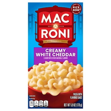 Mac-A-Roni Pasta, with Flavored Sauce, Creamy White Cheddar