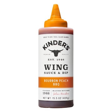 Kinder's Sauce & Dip, Bourbon Peach BBQ, Wing