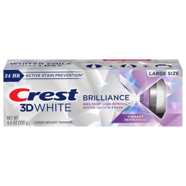 Crest 3D White Brilliance Fluoride Anticavity Vibrant Peppermint