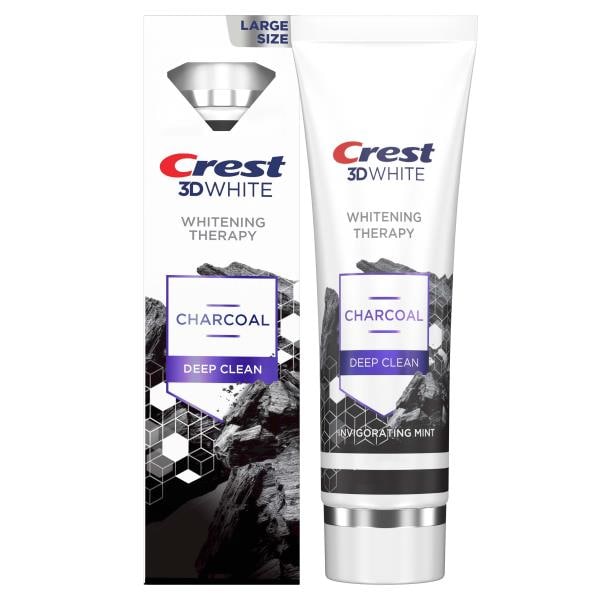 Crest 3D White Therapy Whitening Charcoal Deep Clean Invigorating