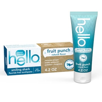 Hello Smiling Shark Fluoride Free Kids Toothpaste