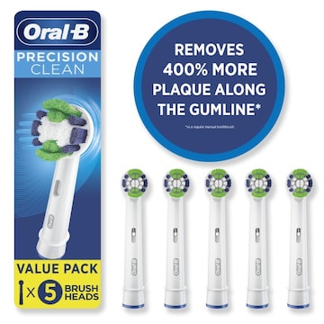 Oral-B Precision Clean Precision Clean Replacement Brush Heads, 5 Count