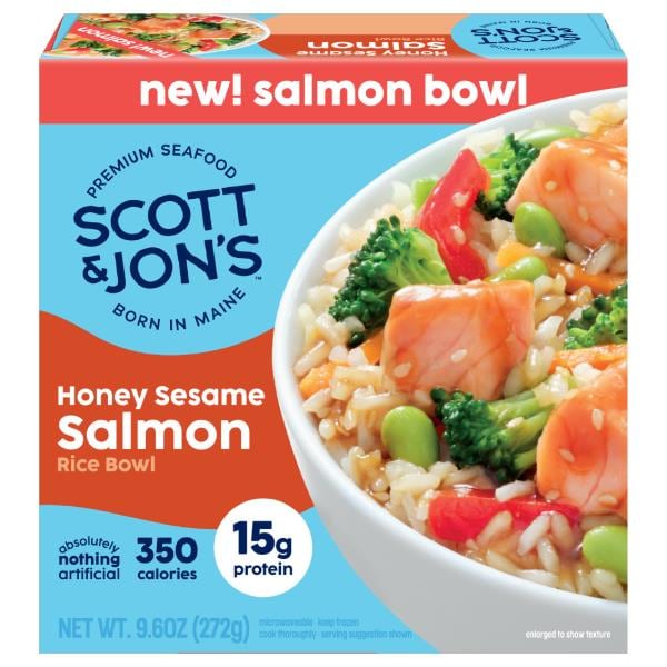 Scott & Jon's Honey Sesame Salmon Rice Bowl 9.6 oz Frozen Meal